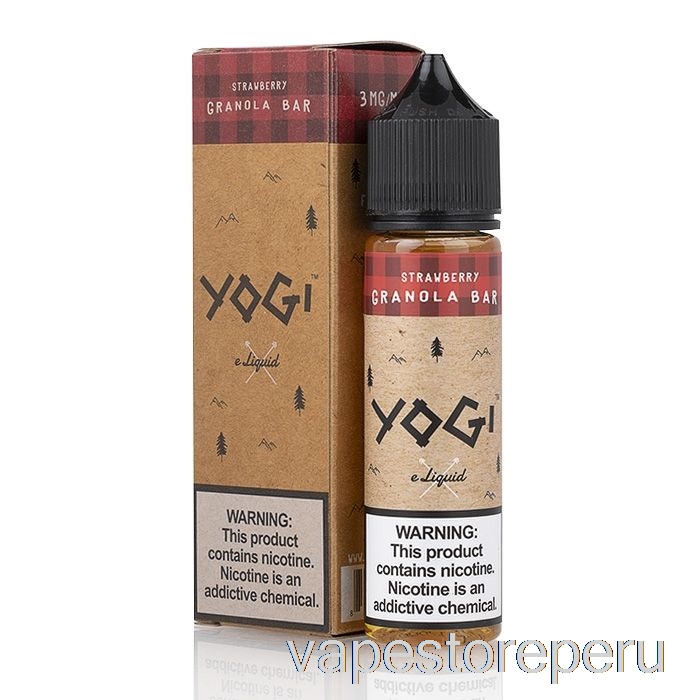 Barra De Granola De Fresa Vape Smoke - E-líquido Yogi - 60ml 3mg